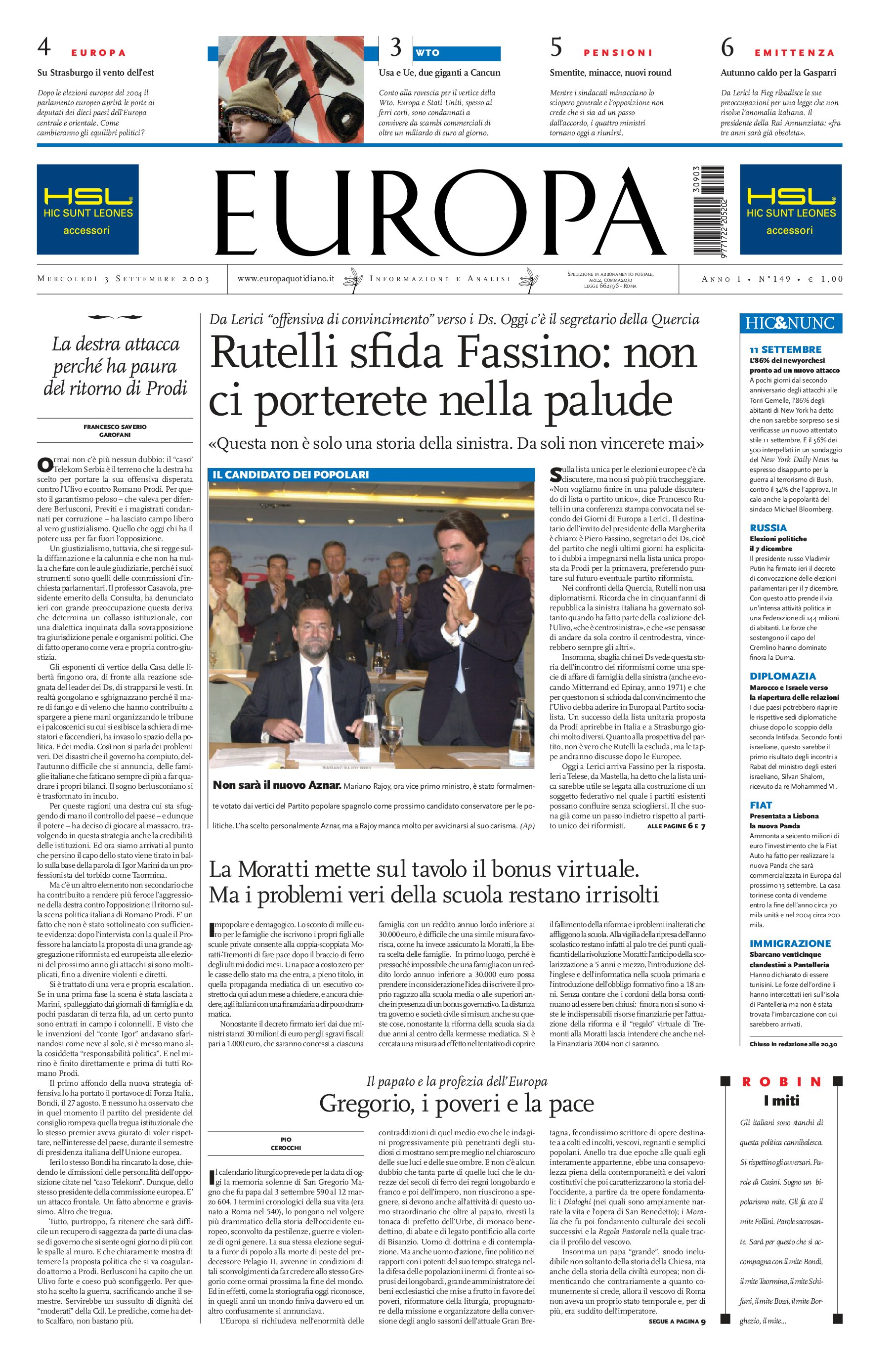 3 settembre 2003