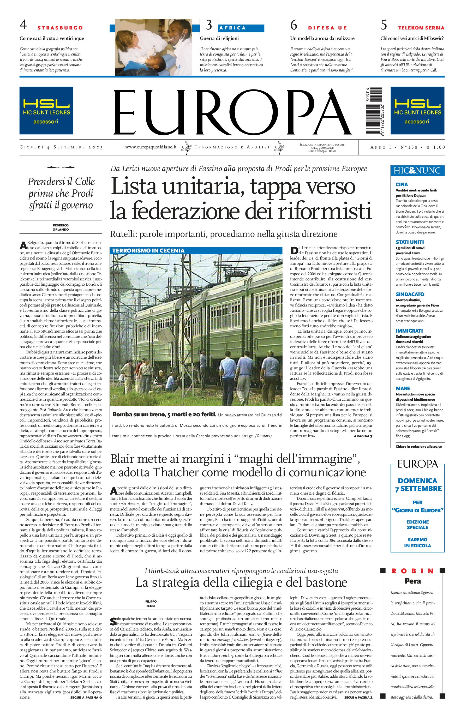 4 settembre 2003