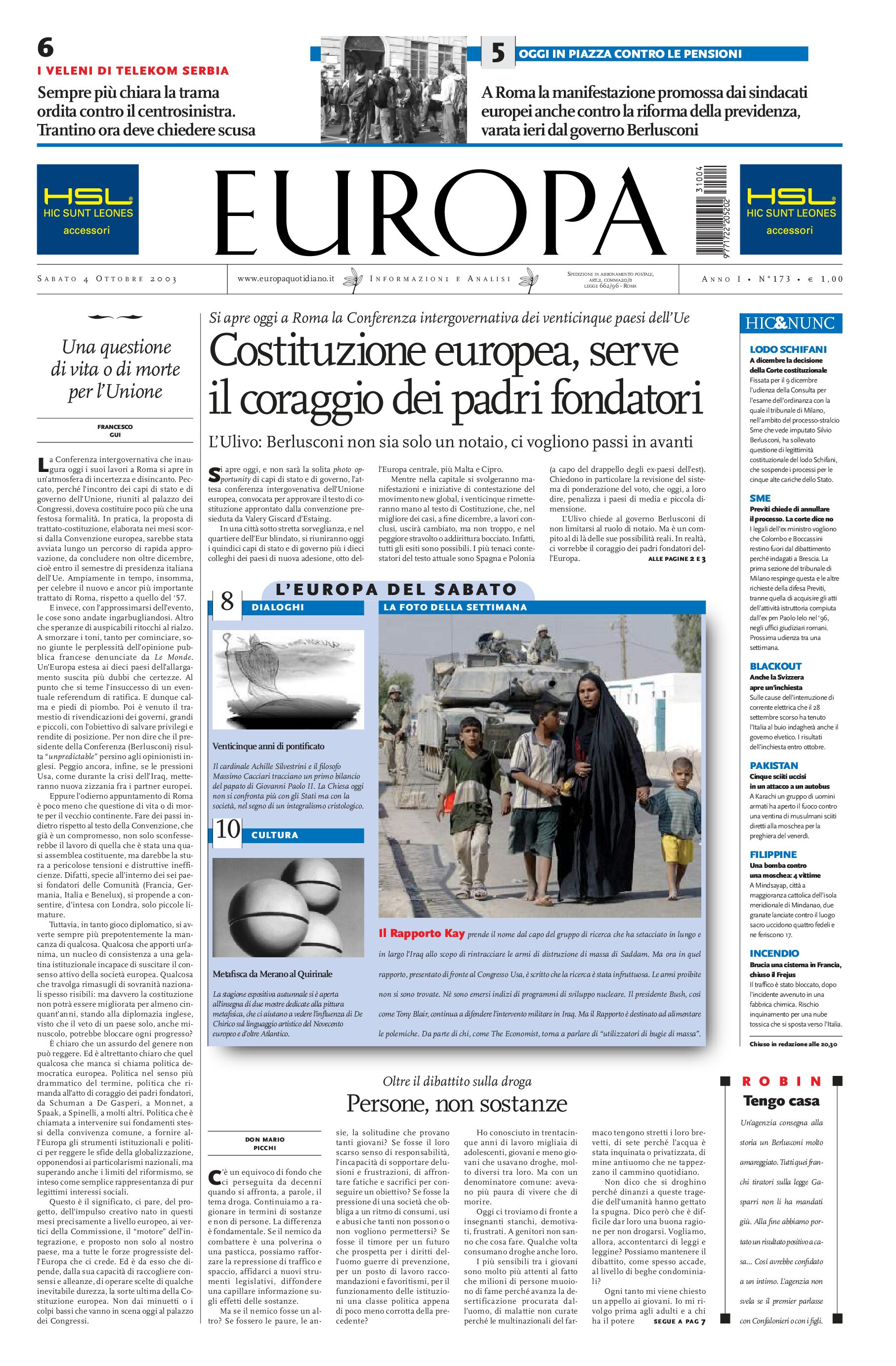 4 ottobre 2003