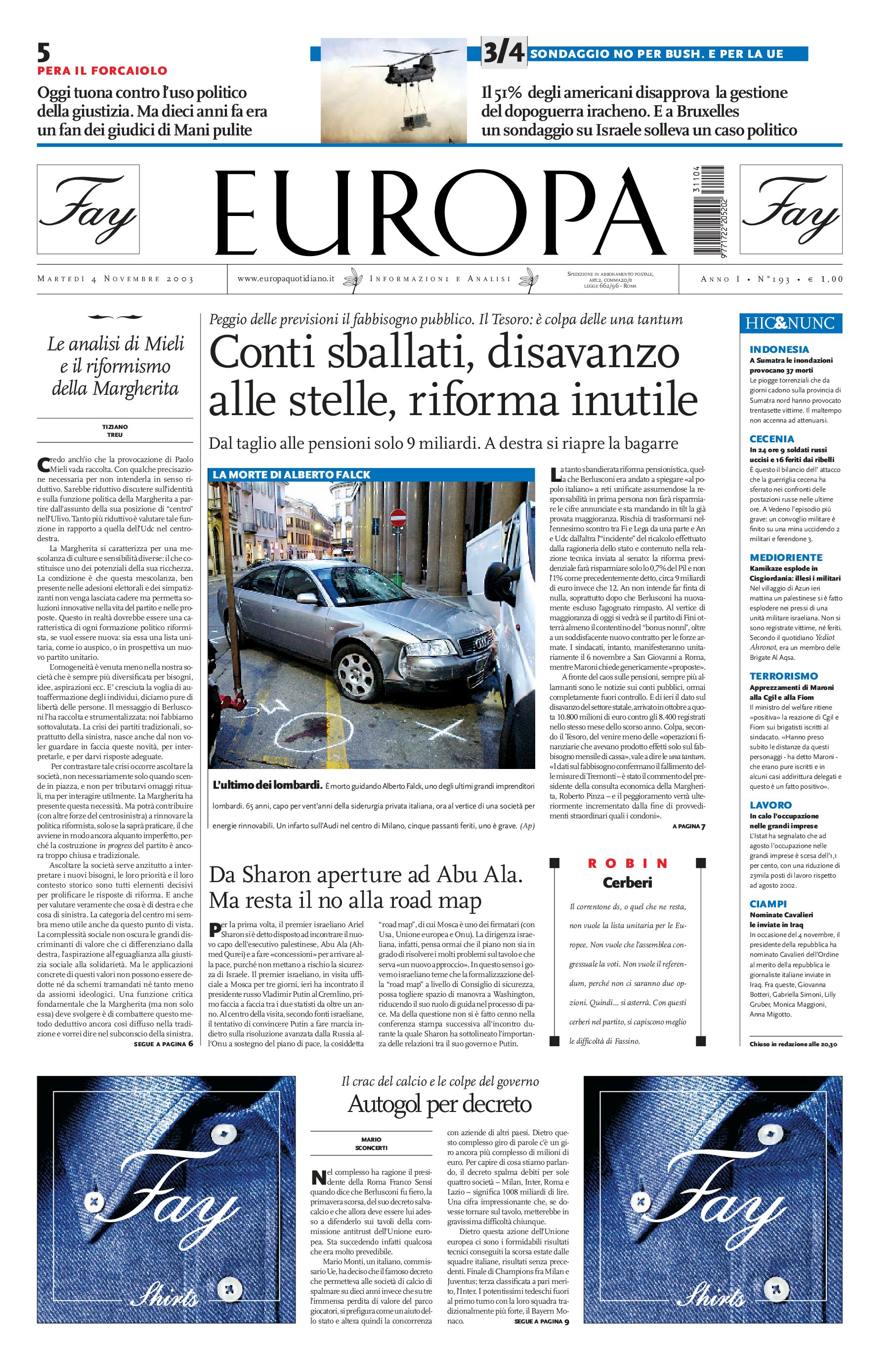 4 novembre 2003