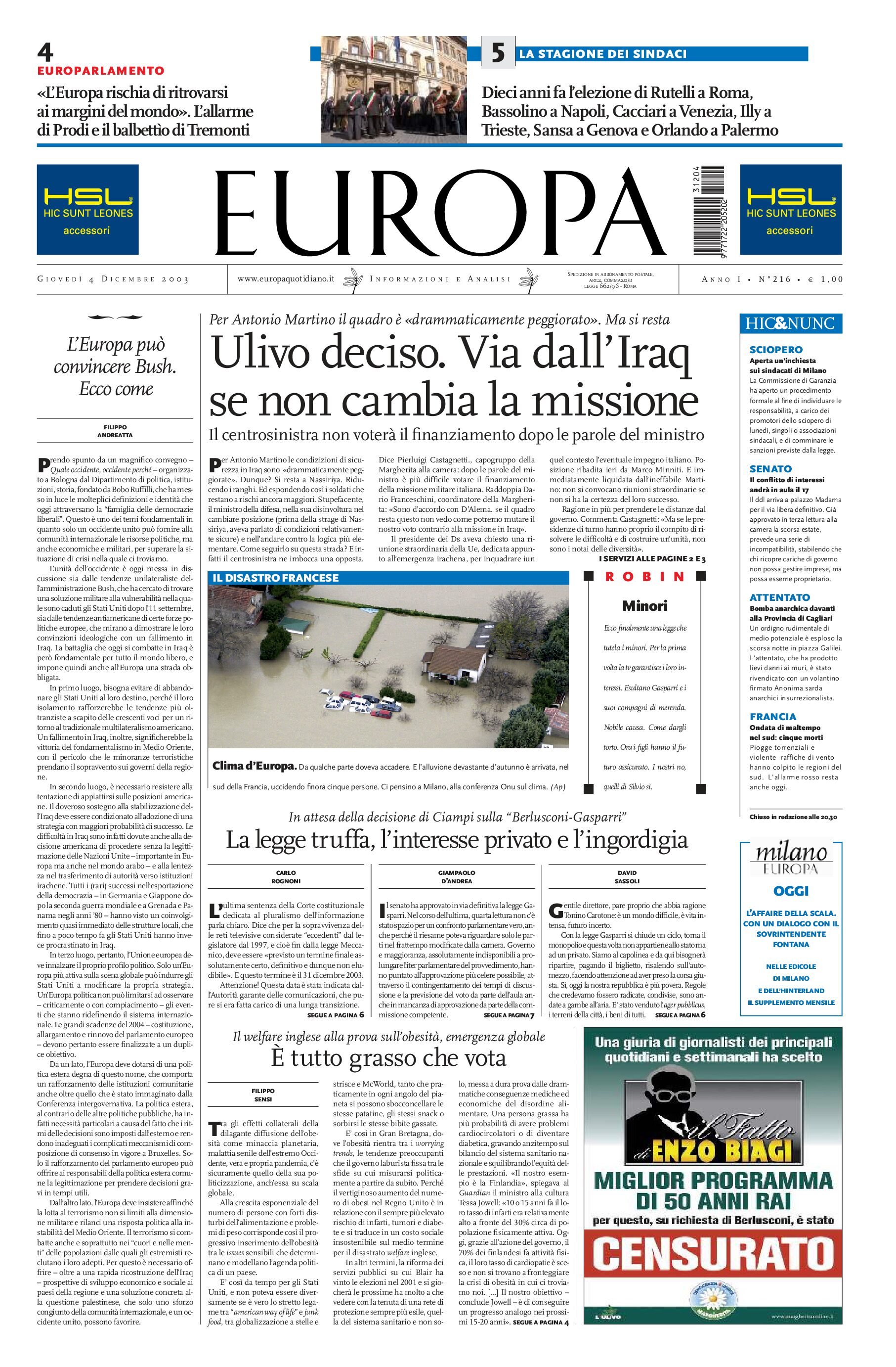 4 dicembre 2003