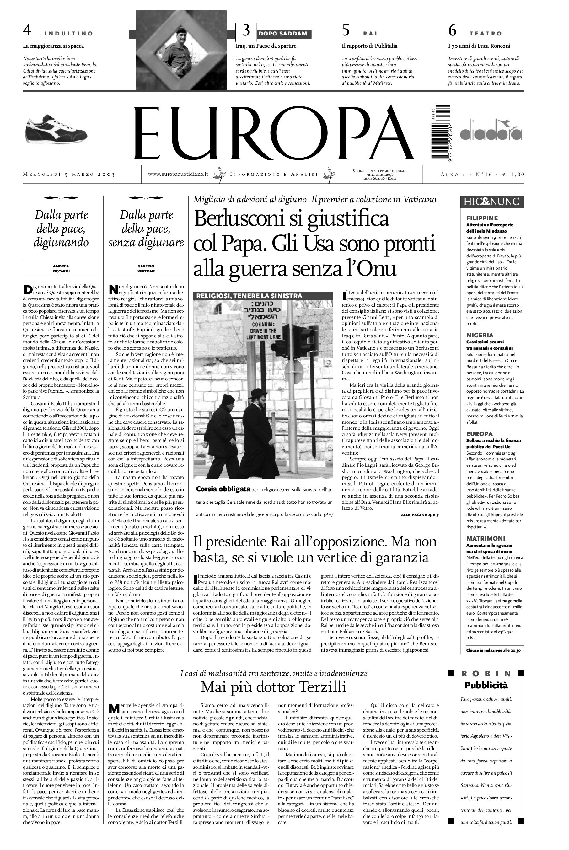 5 marzo 2003