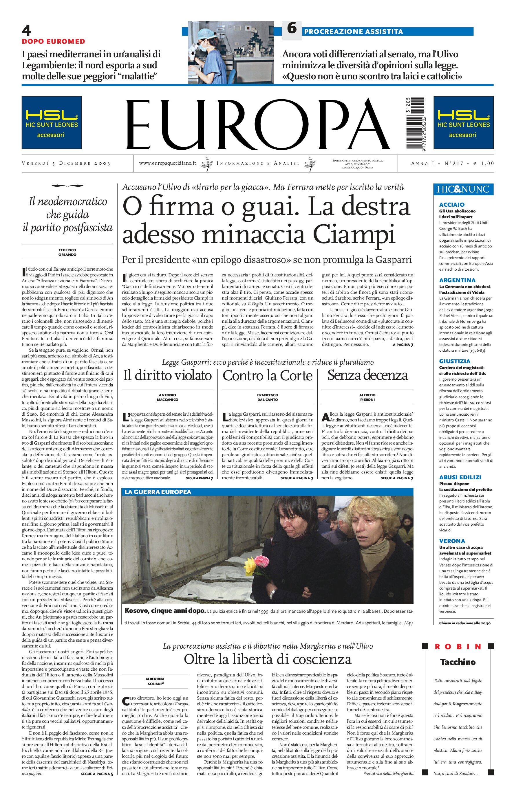 5 dicembre 2003