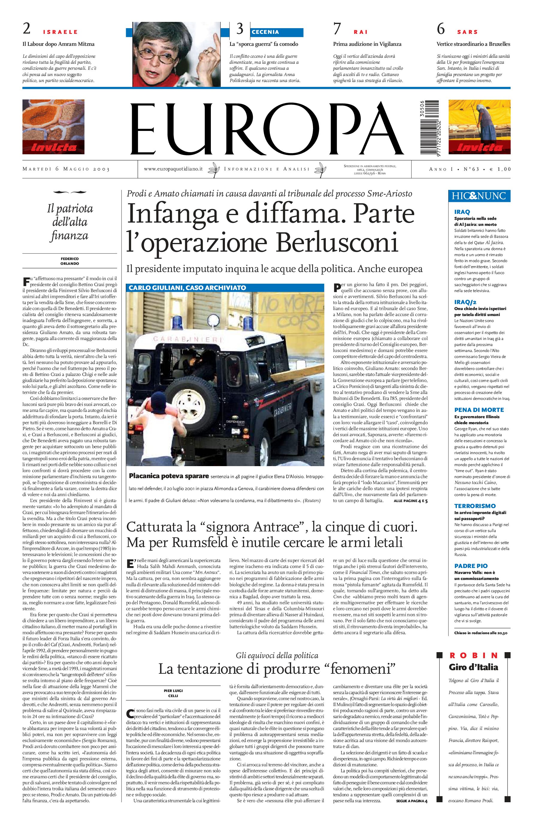 6 maggio 2003