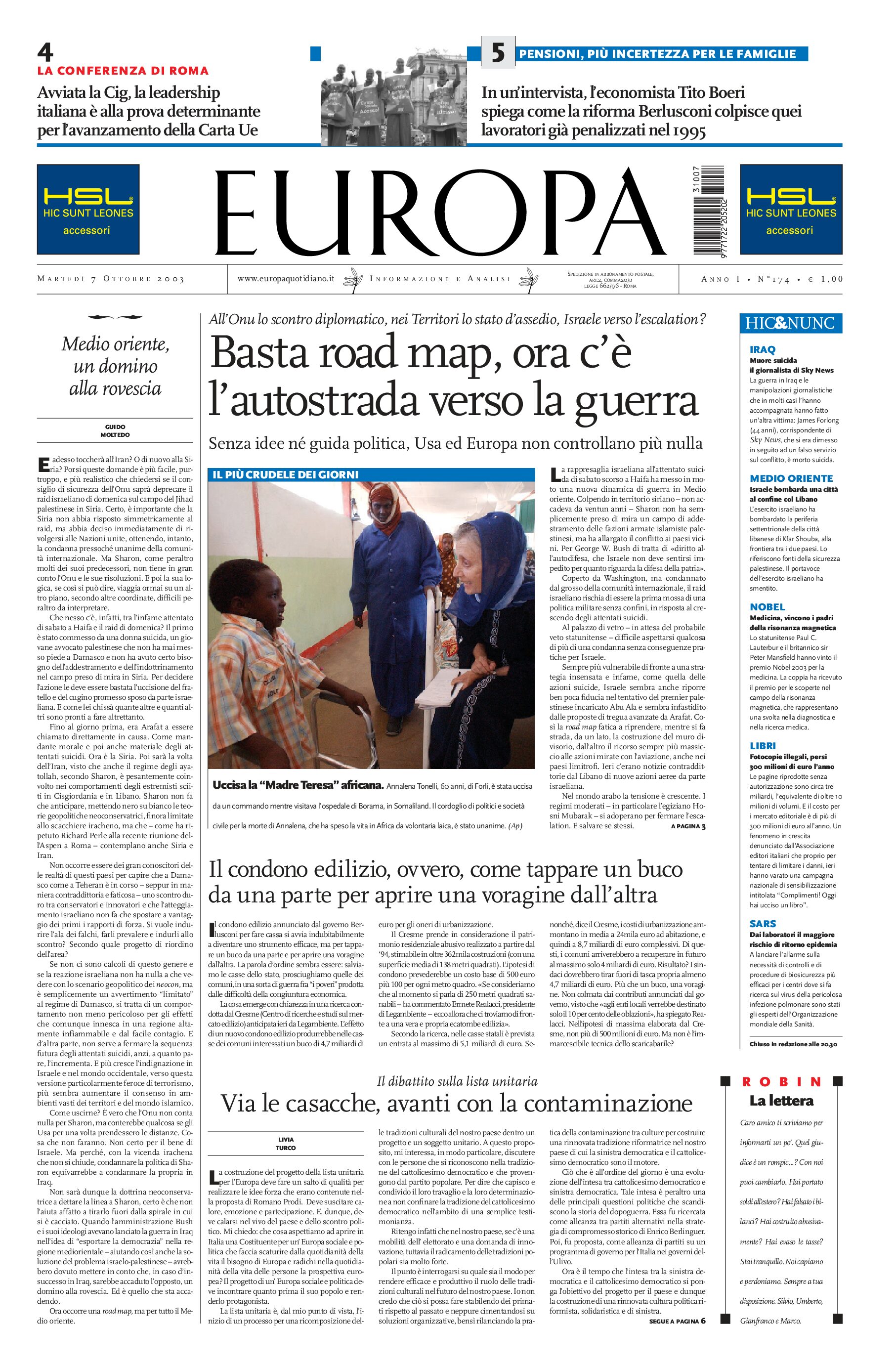 7 ottobre 2003