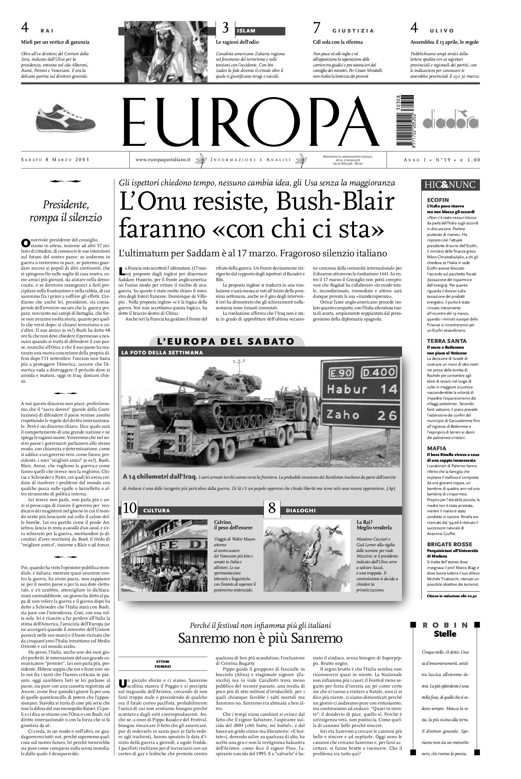8 marzo 2003