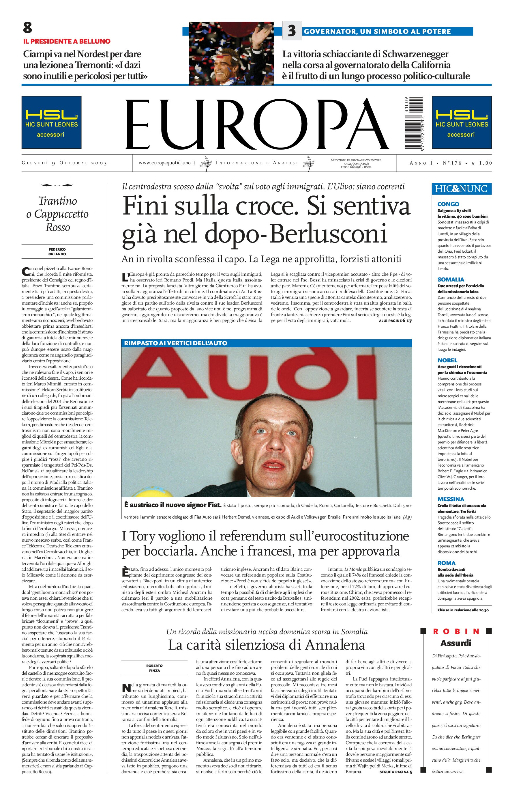 9 ottobre 2003