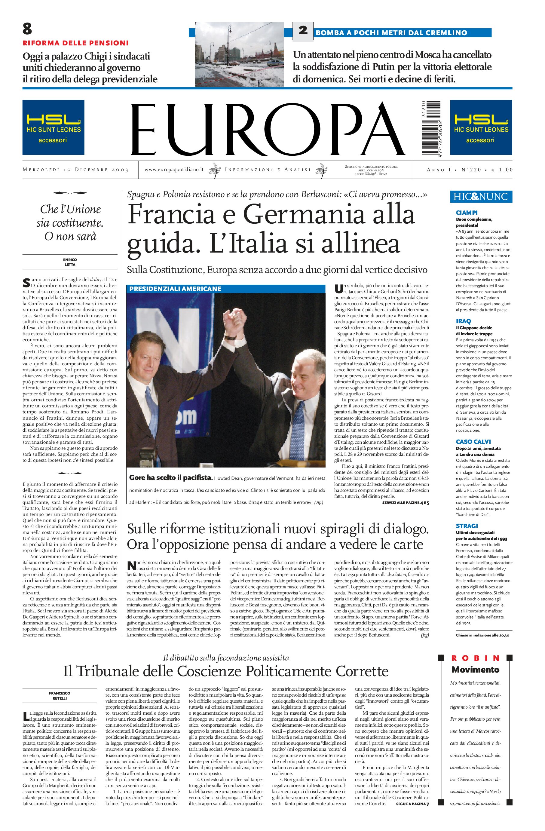 10 dicembre 2003