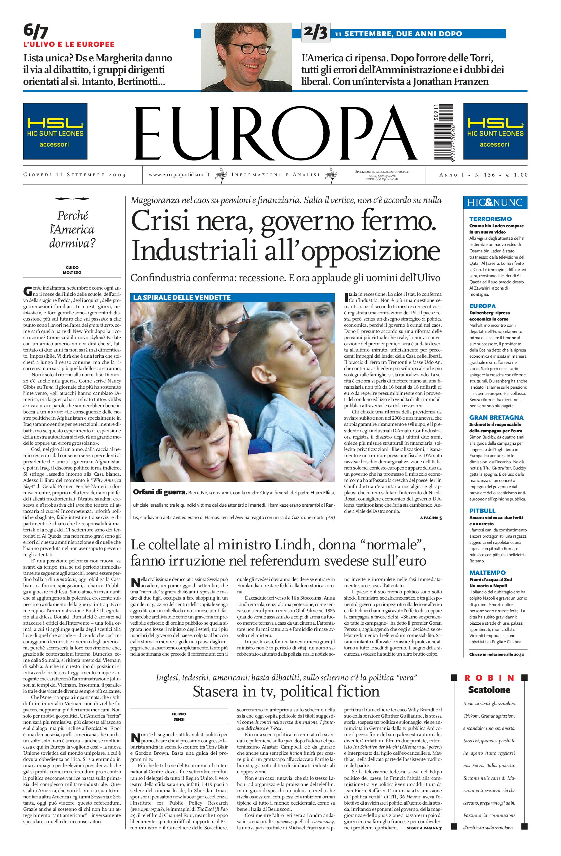 11 settembre 2003