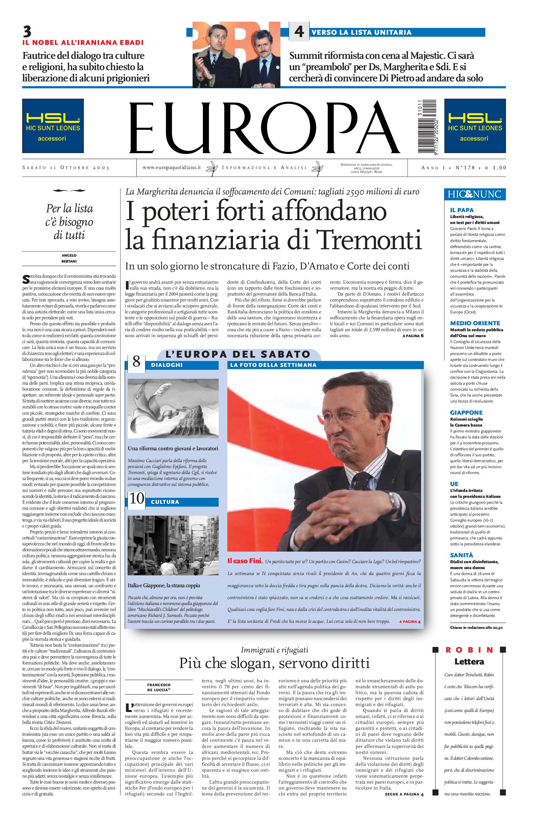 11 ottobre 2003
