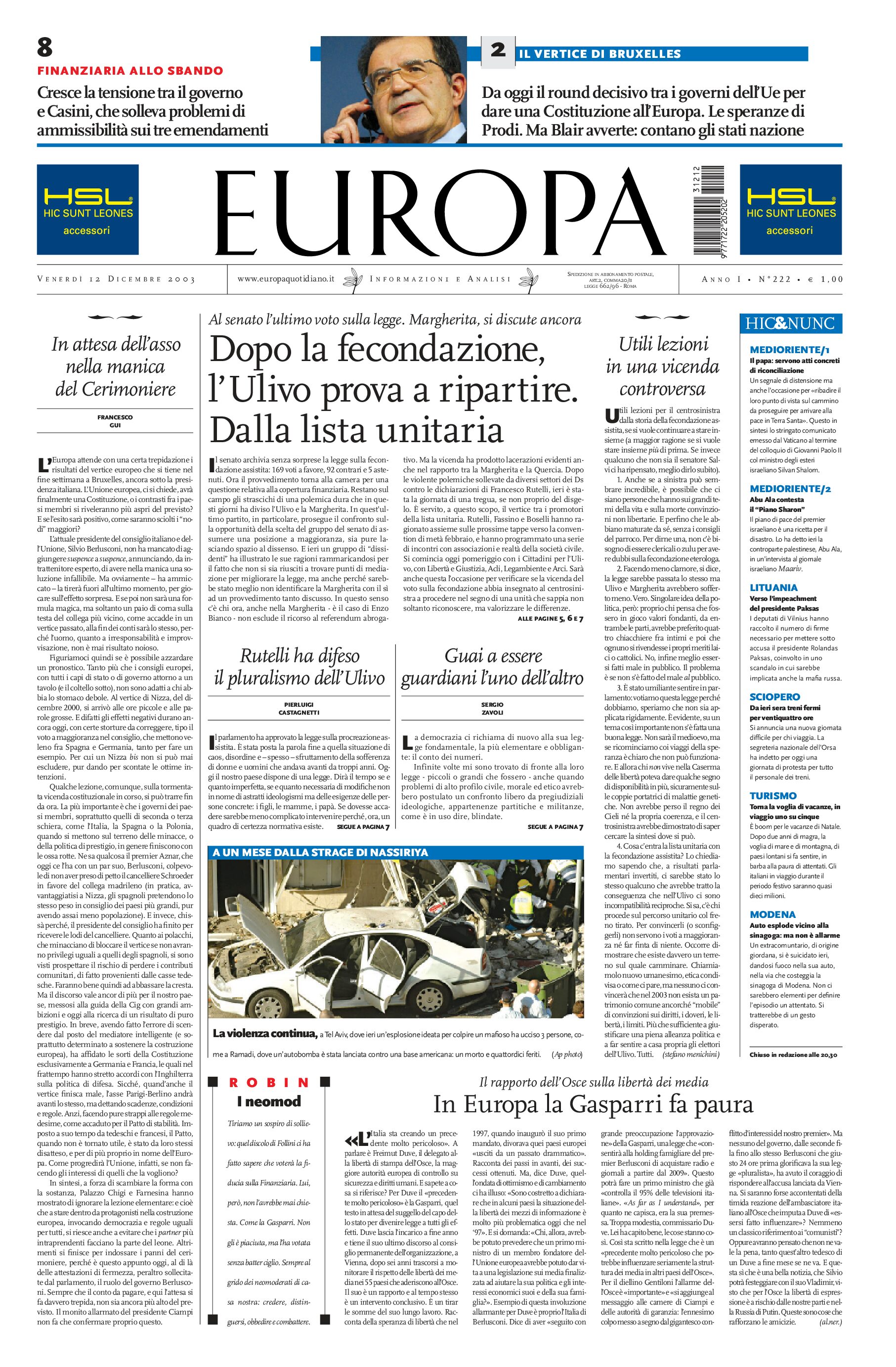 12 dicembre 2003
