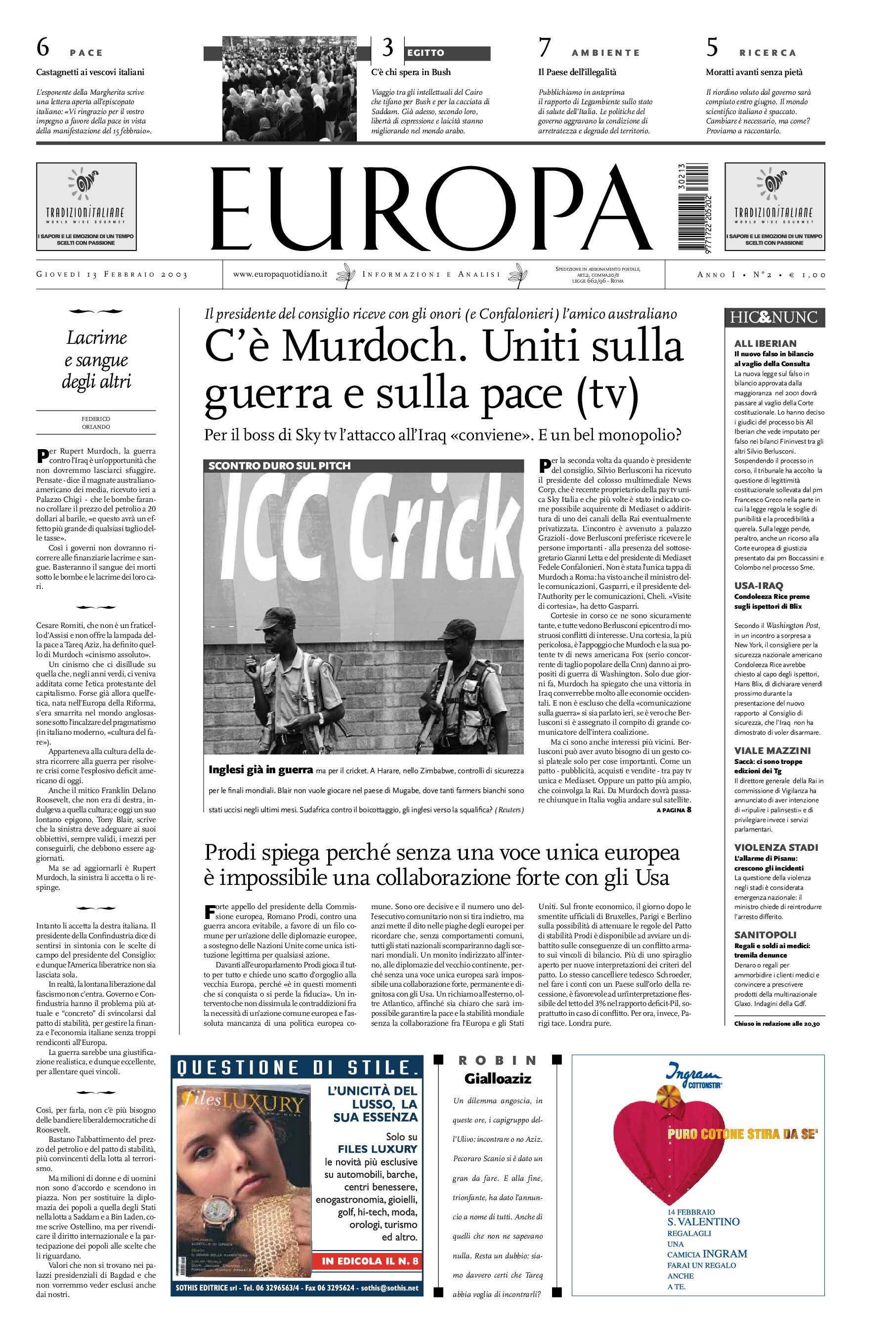 13 febbraio 2003