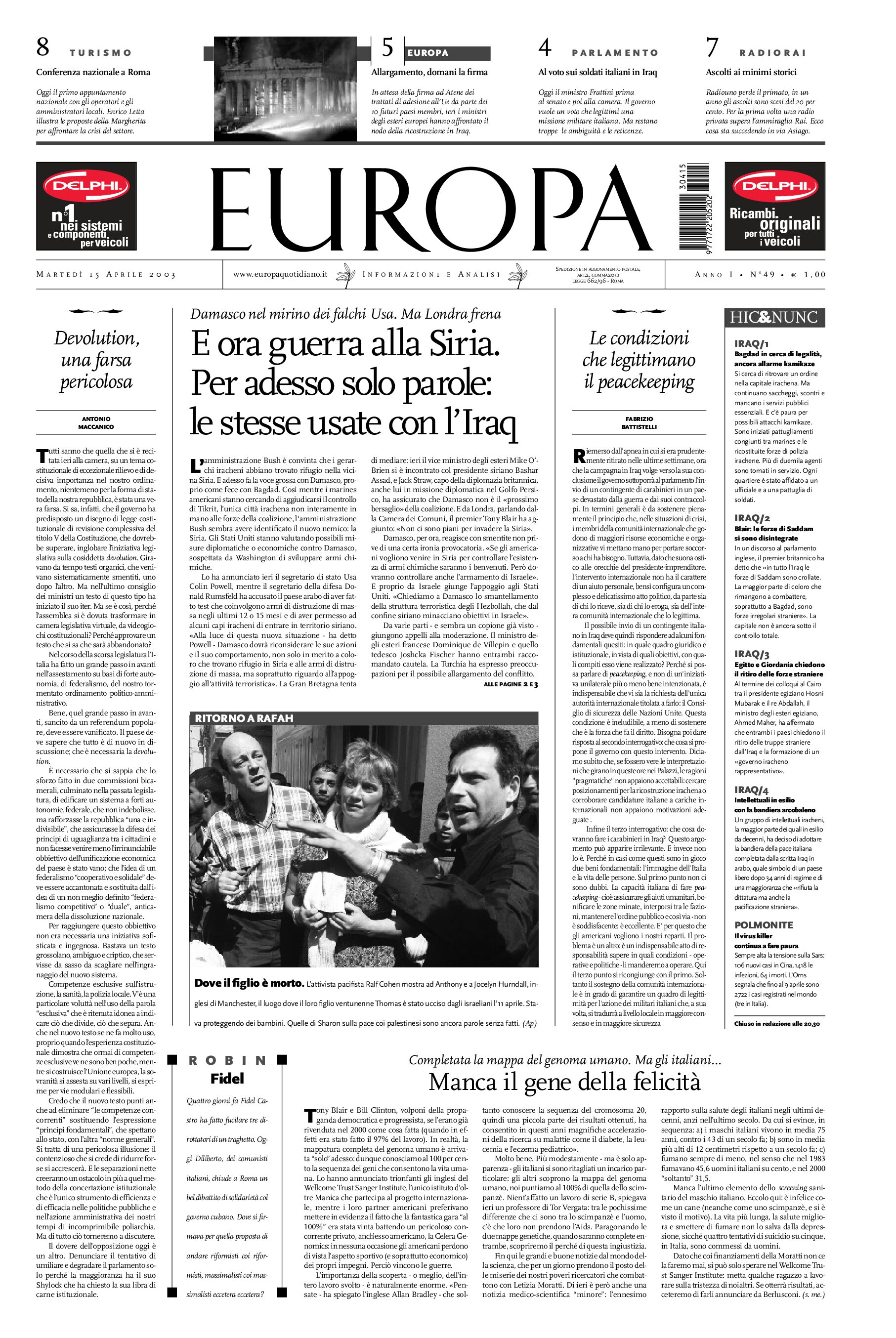 15 aprile 2003