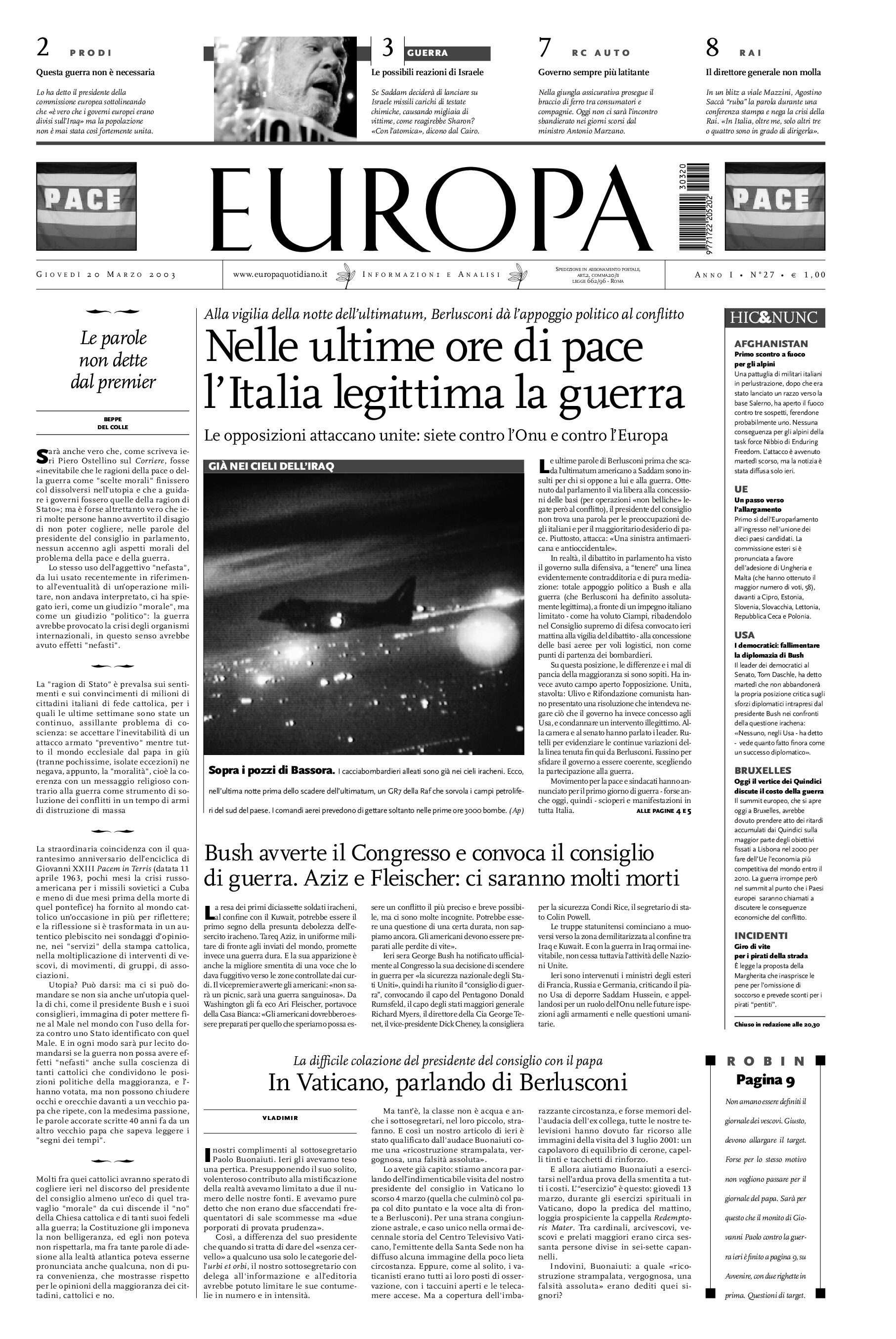 20 marzo 2003