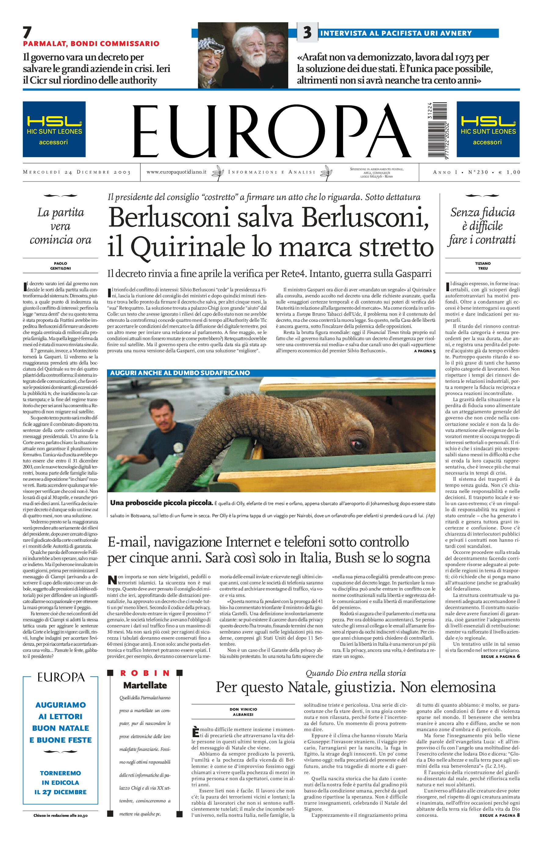 24 dicembre 2003