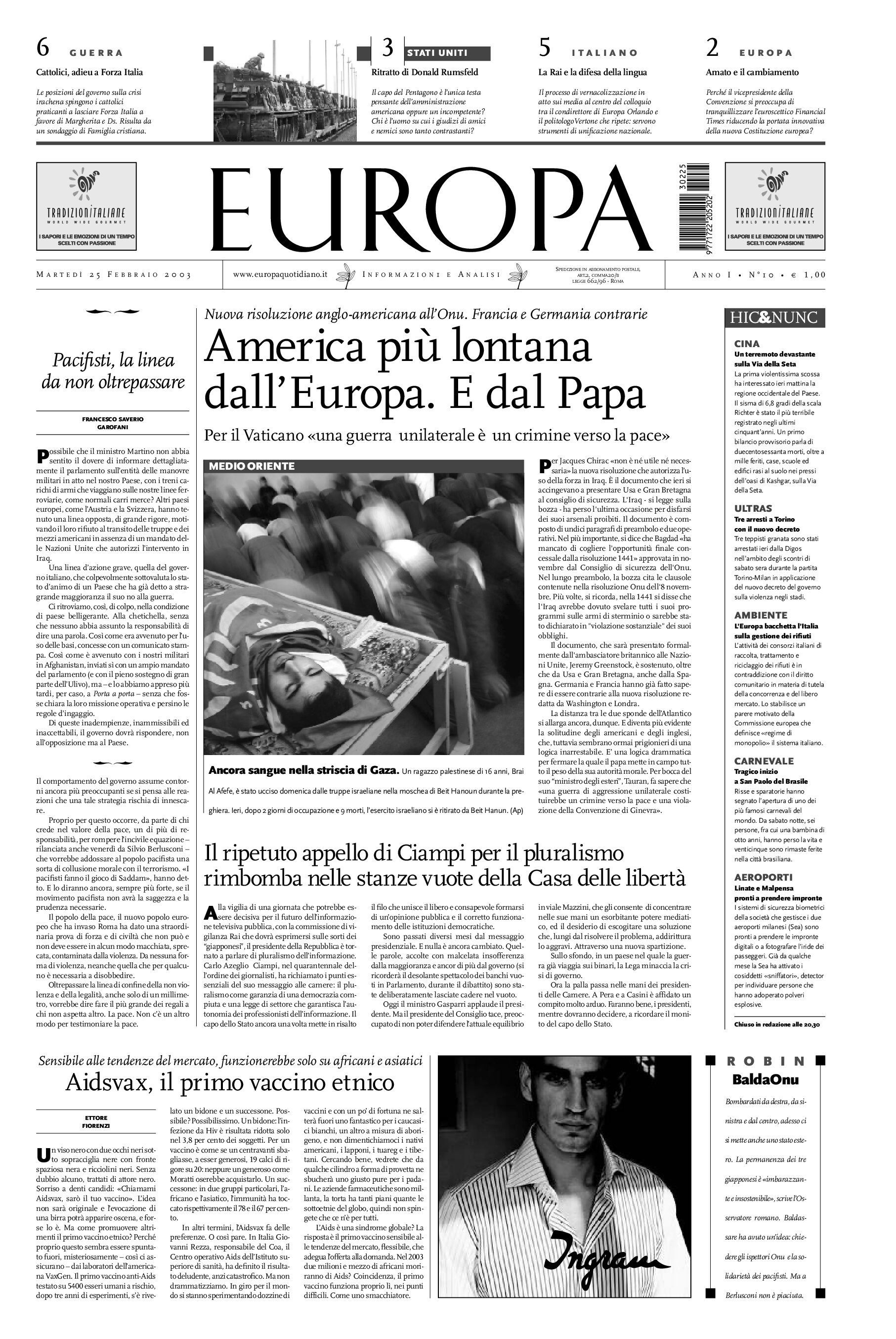 25 febbraio 2003