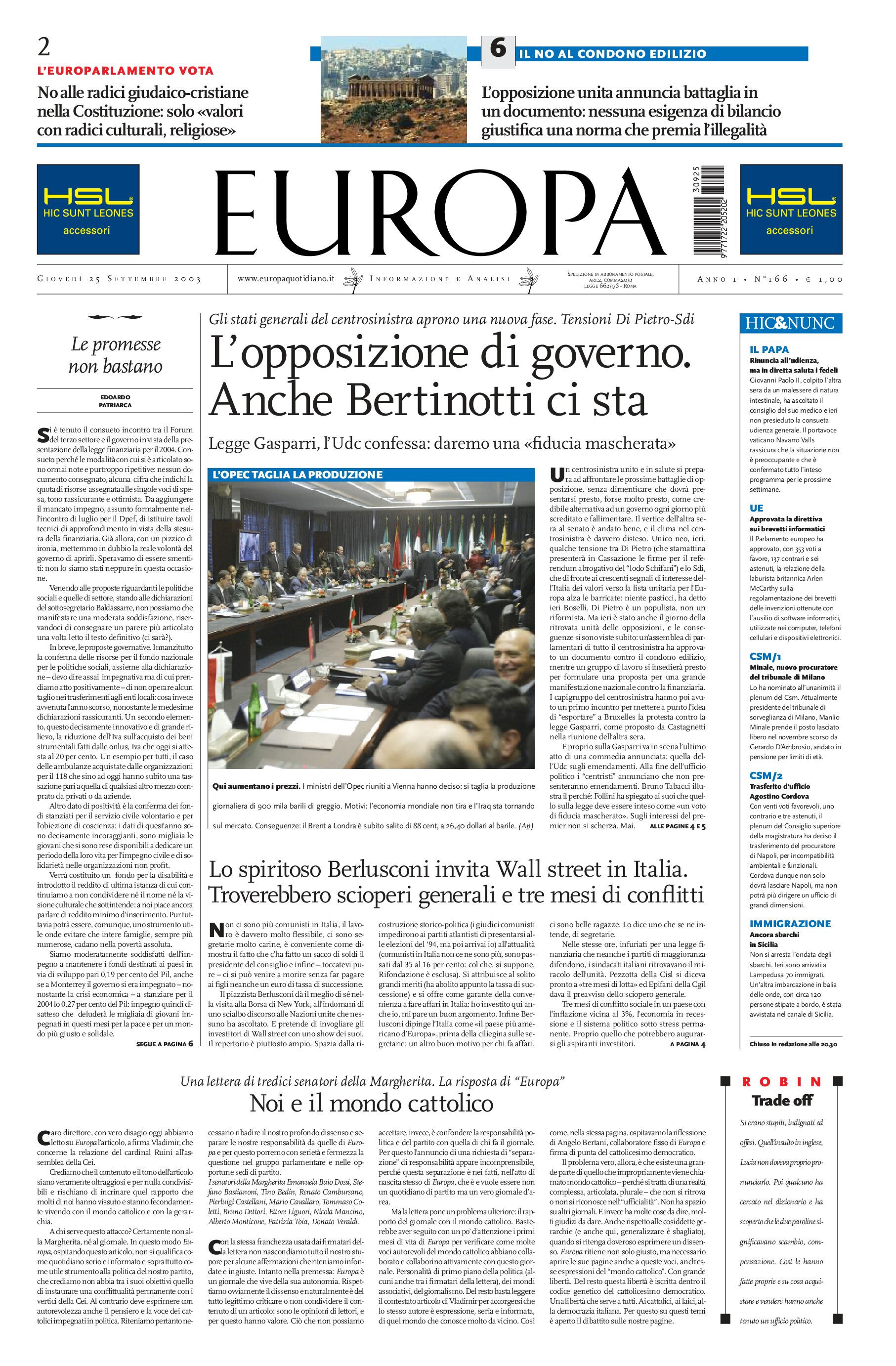 25 settembre 2003