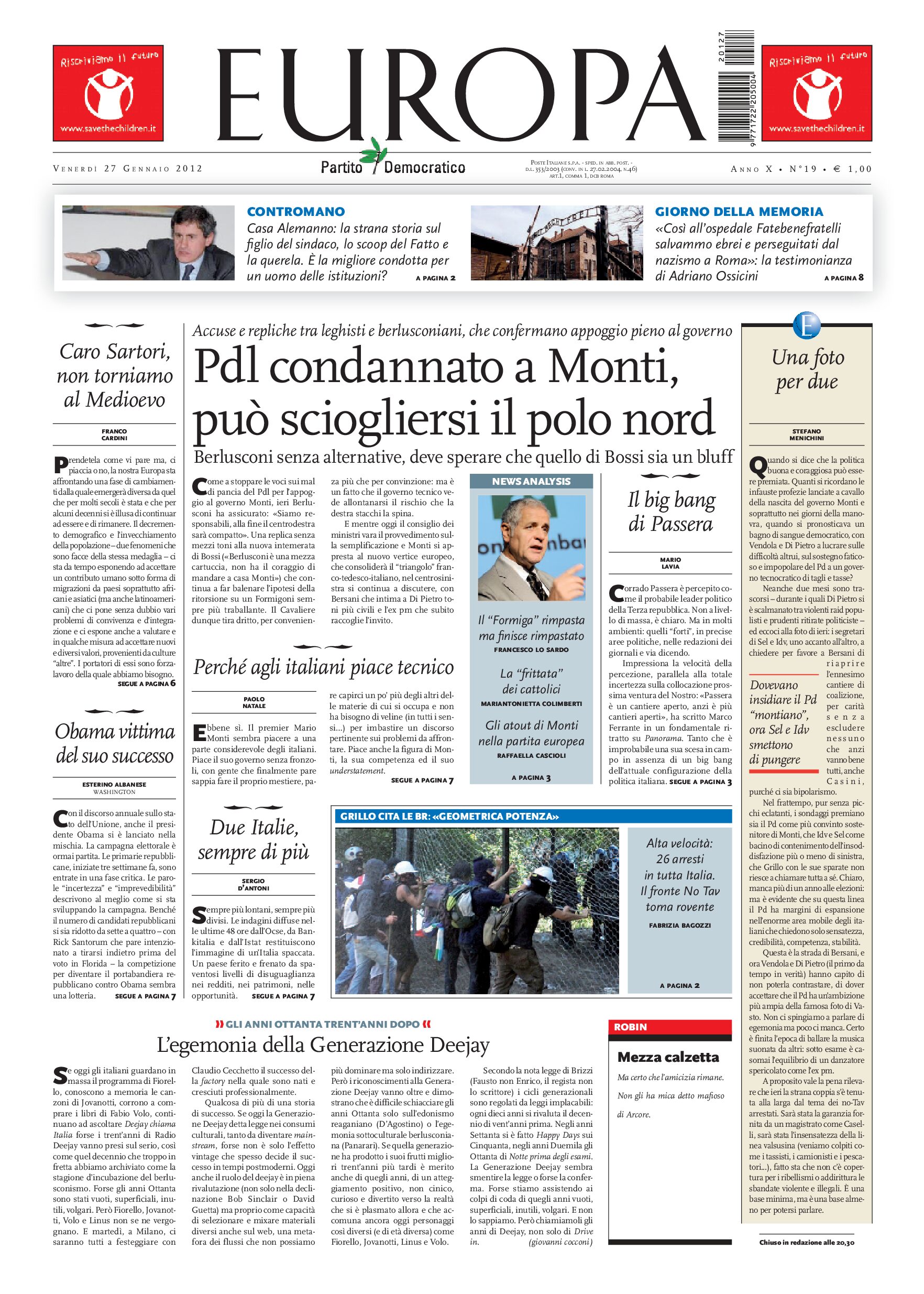 27 gennaio 2012