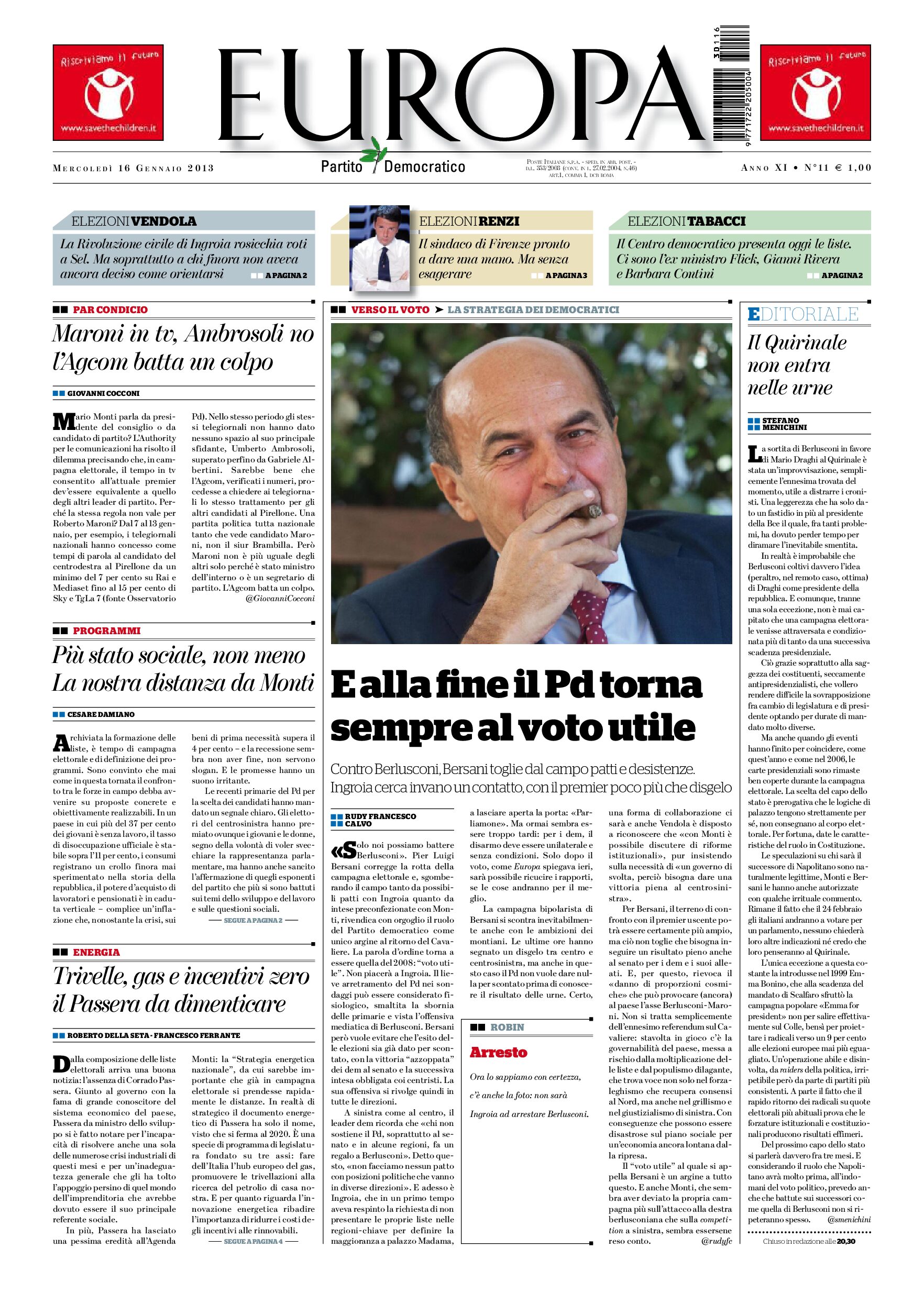 16 gennaio 2013