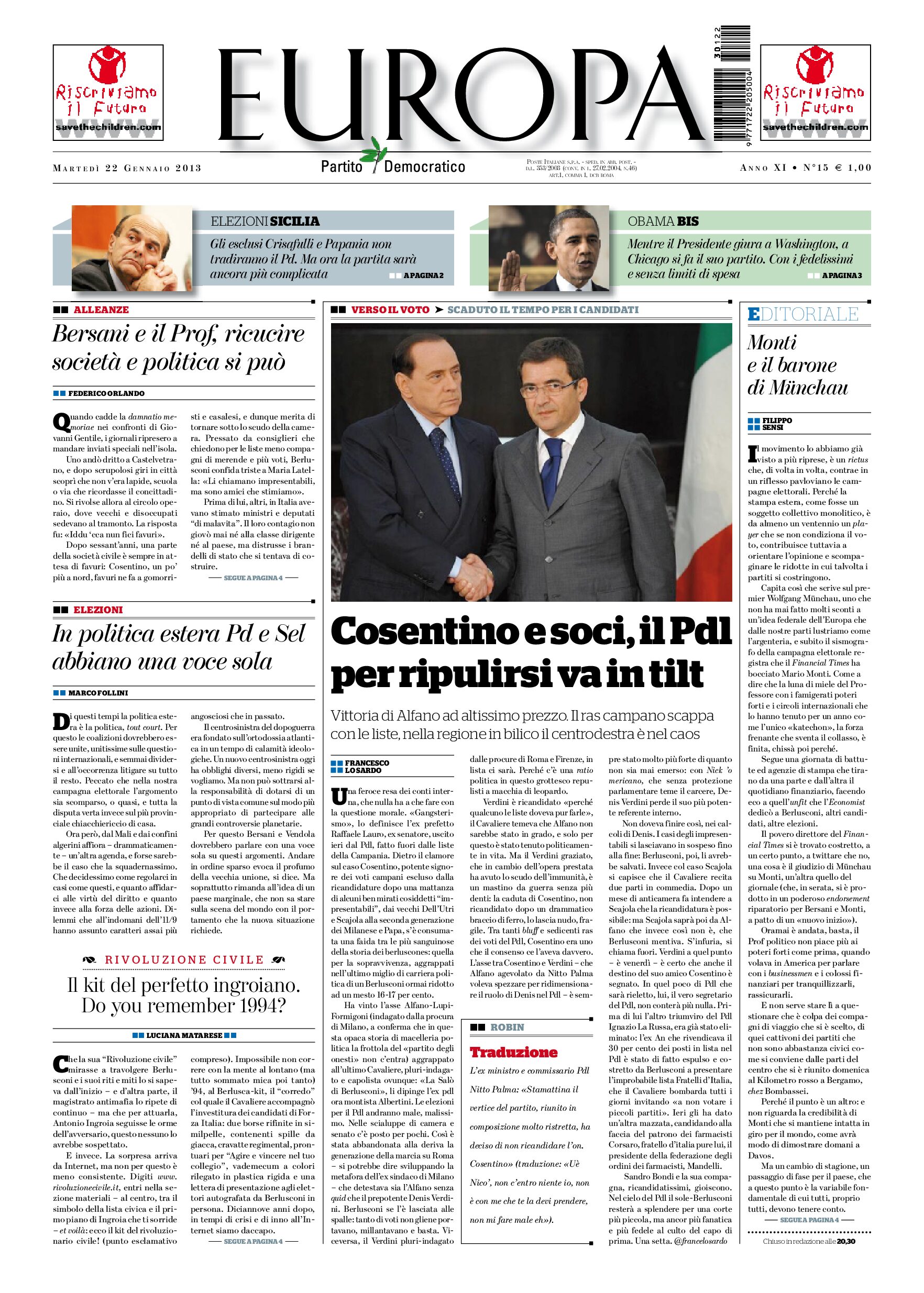 22 gennaio 2013