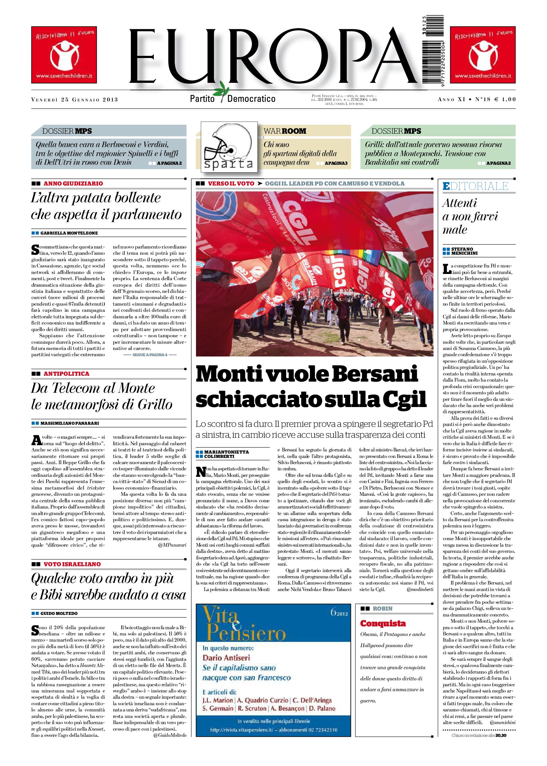 25 gennaio 2013