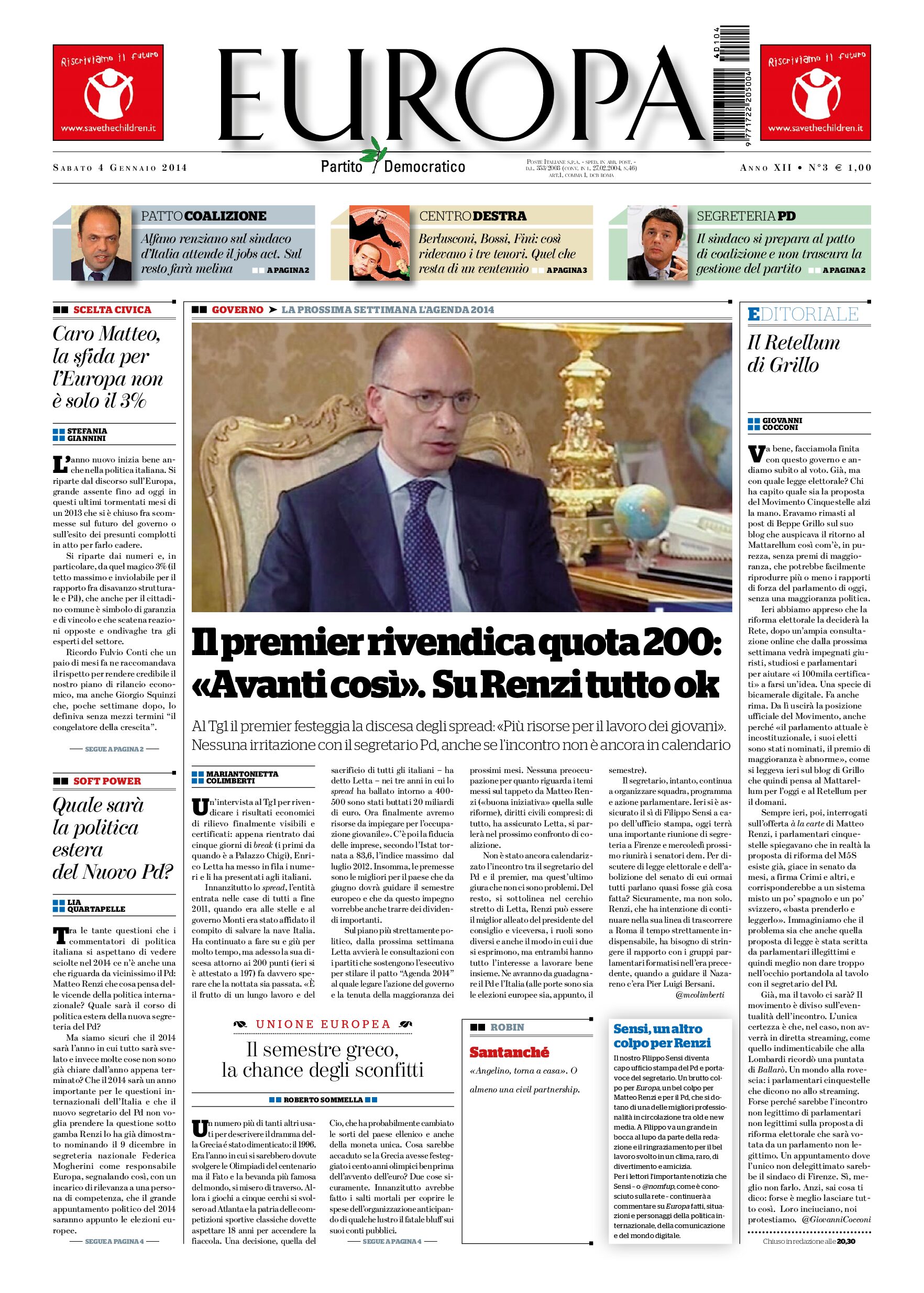4 gennaio 2014