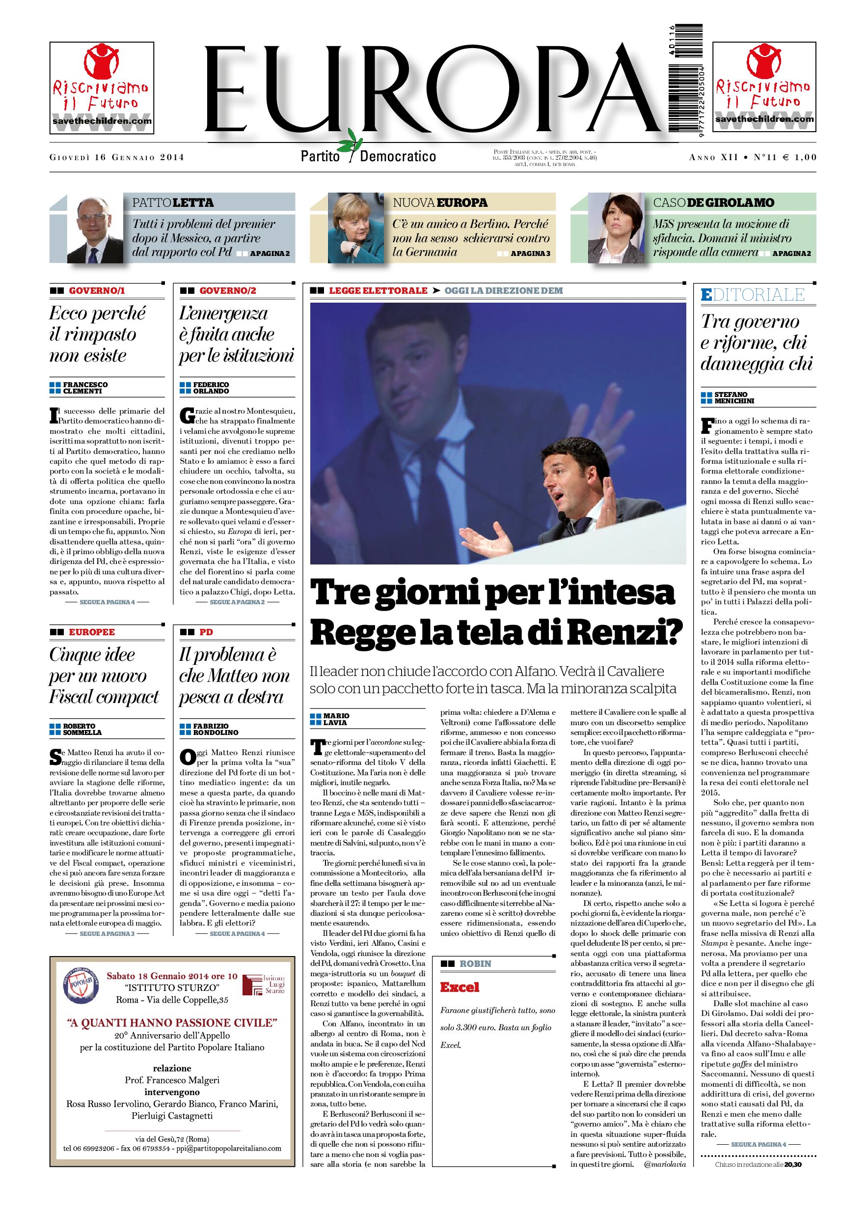 16 gennaio 2014