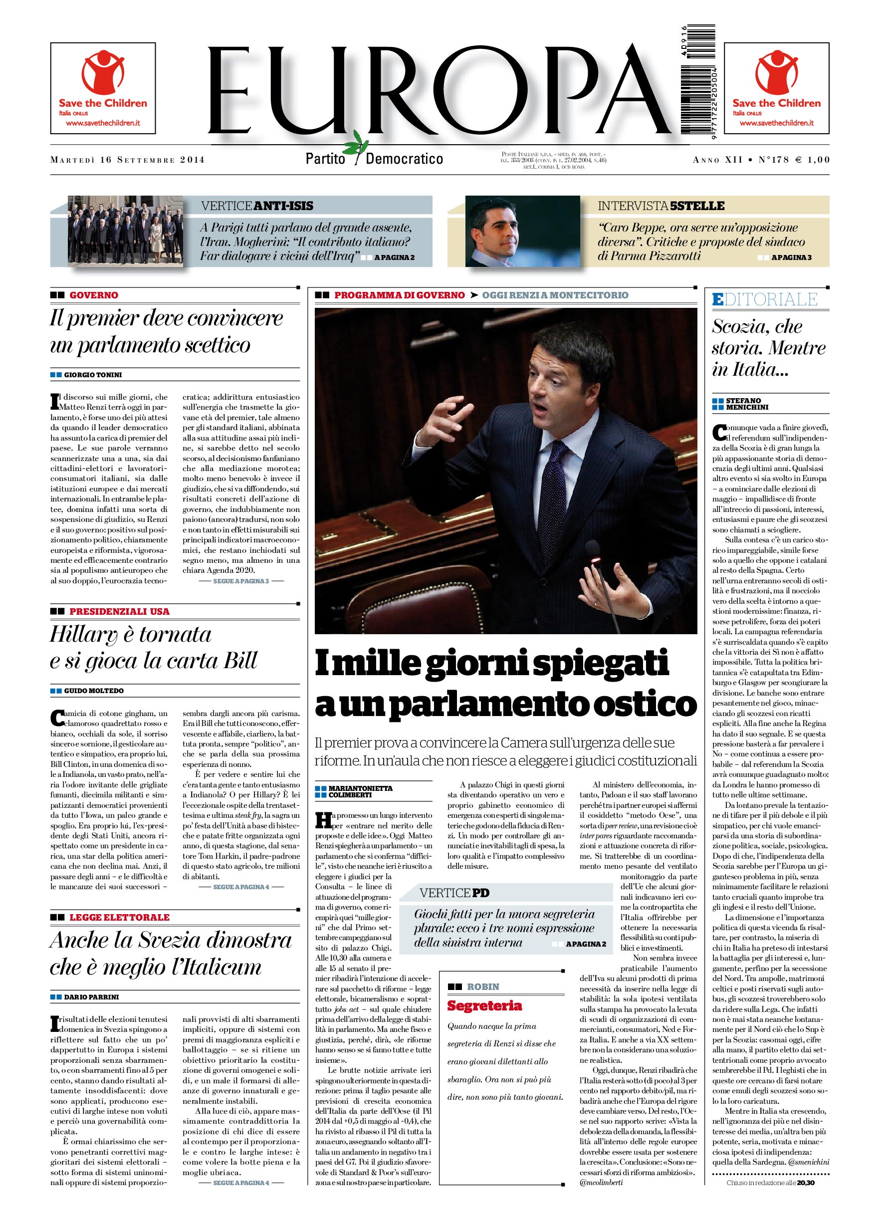16 settembre 2014