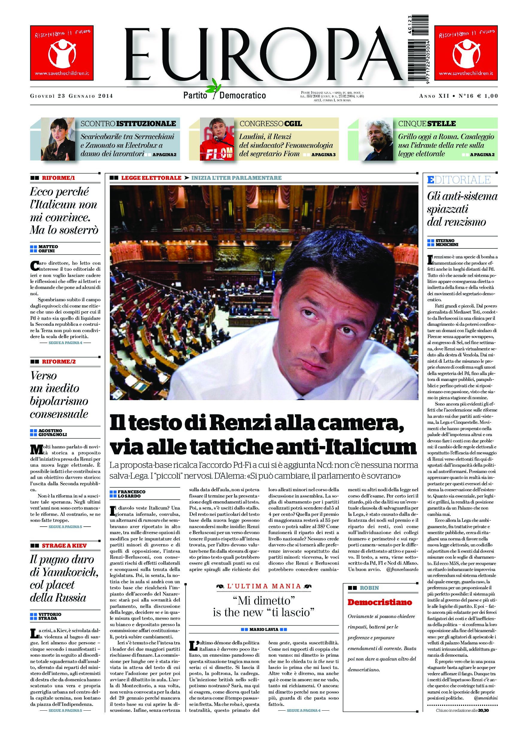 23 gennaio 2014
