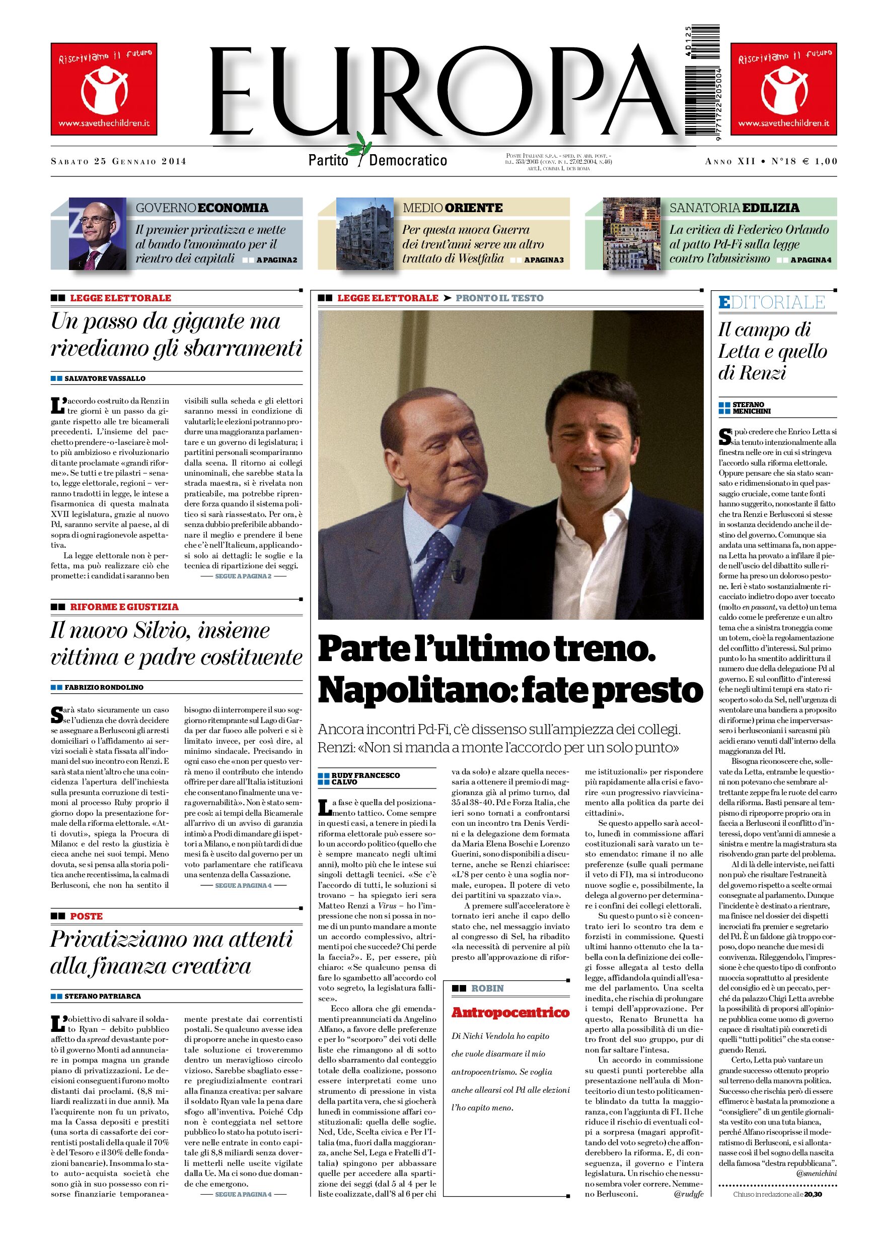 25 gennaio 2014