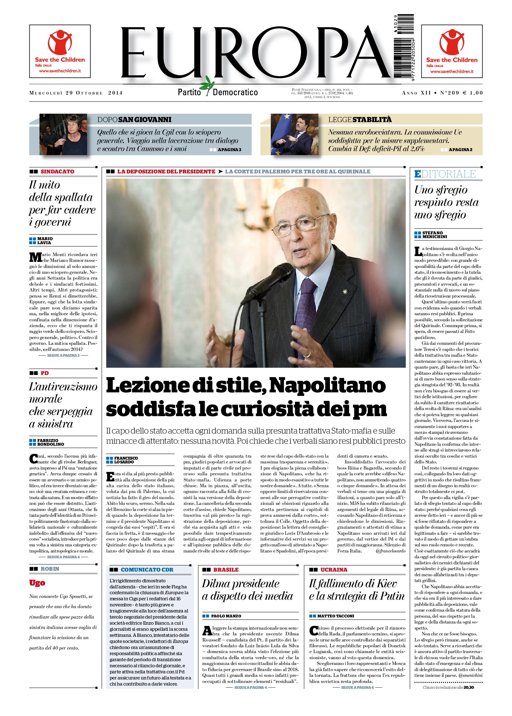 29 ottobre 2014